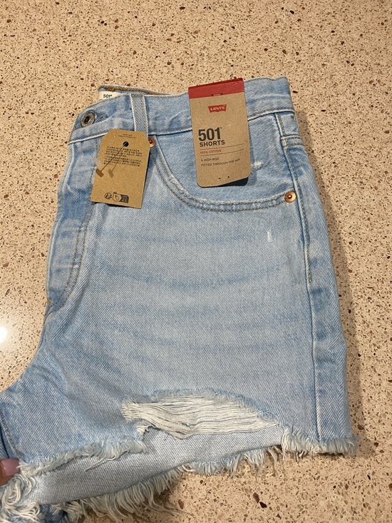 Levi's Pants - Levi's Light Blue 501 High-Rise Denim Shorts 100% COTTON